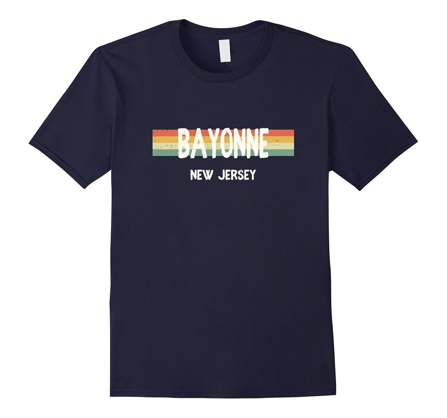 Bayonne New Jersey T-Shirt Retro 70s Throwback Design-ANZ