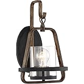 DESIGNERS FOUNTAIN Ryder Wall Sconce Light, 13.75 Inch Lighting Fixture for Bedroom, Bathroom and Entryway, Forged Black, 935