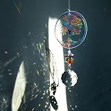 H&D Hyaline & Dora Crystal Rainbow Suncatcher Tree of Life Pendant view 2