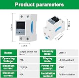 DEWIN KWh Meter 220V 5(80)A Digital Single Phase 2 Wire DIN Rail Electric Meter view 2