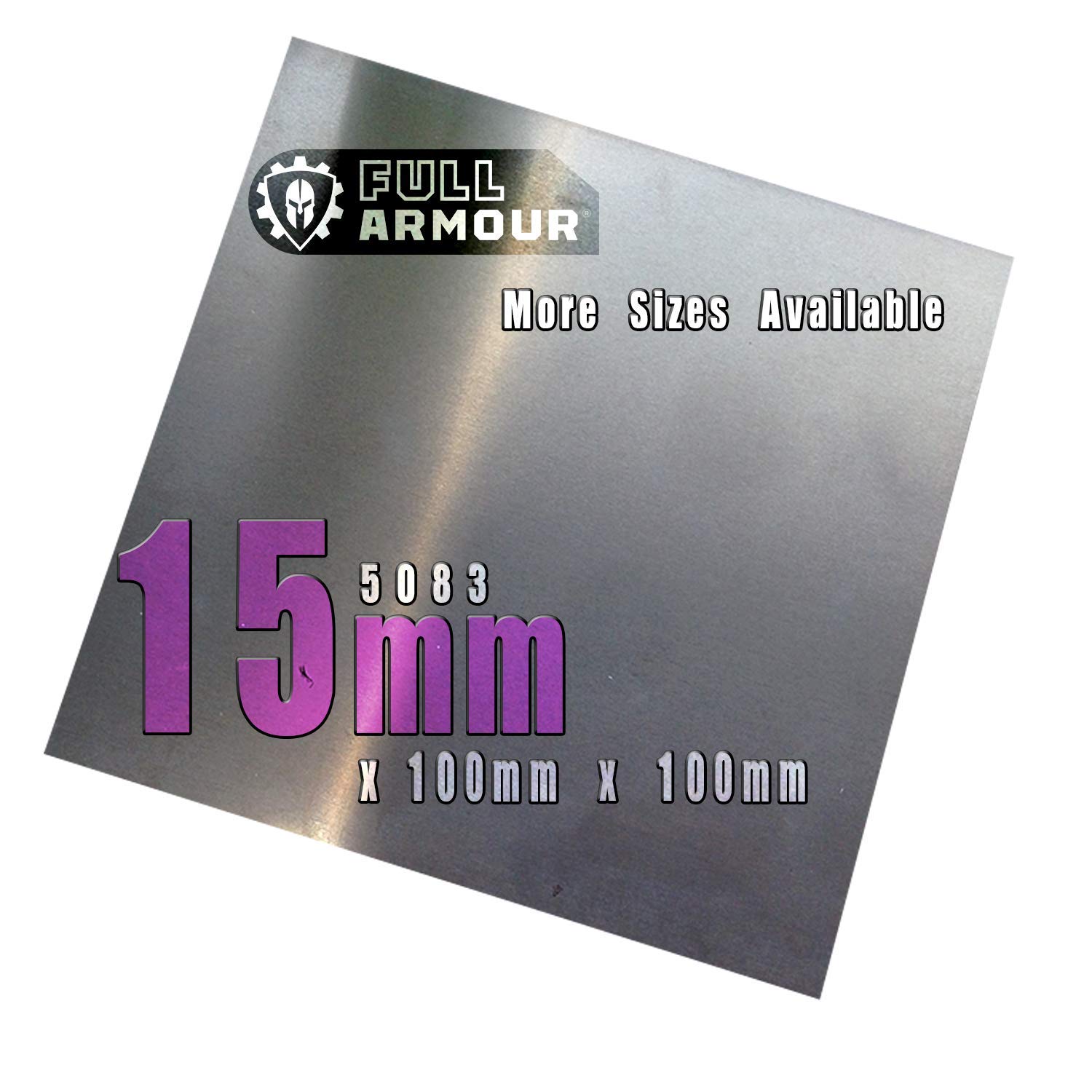 15mm Aluminium Plate, Grade 5083 (100mm x 100mm)