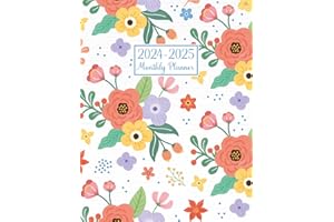 2024-2025 Monthly Planner: Two year Agenda with Holidays and Inspirational Quotes floral large organizer and Schedule 8.5x11