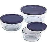 Pyrex Simply Store Meal Prep Glass Food Storage Containers (6-Piece Set, BPA Free Lids, Oven Safe)