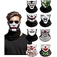 Neck Gaiters,Sun UV Protection Seamless Skull Bandanas,Gator Joker Face Cover Scarf Mask for Men Women outdoor sports