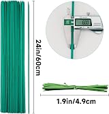 KINGLAKE 60cm Bamboo Plant Support Sticks 30Pcs with Twist Ties view 2
