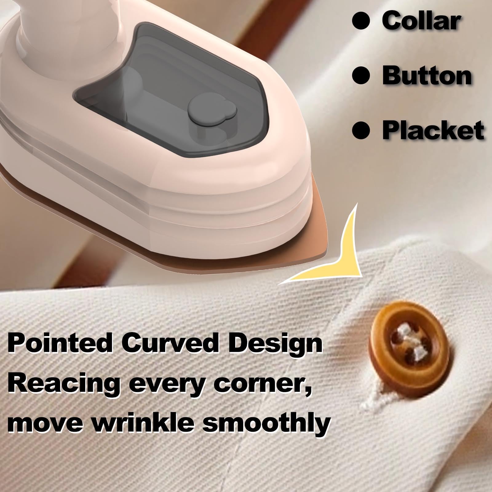 Portable Travel Mini Iron, 2 in 1 Handheld Iron with Dry and Wet Ironing for Clothes, 180° Foldable Small Size Ironing Machine for Home, Business