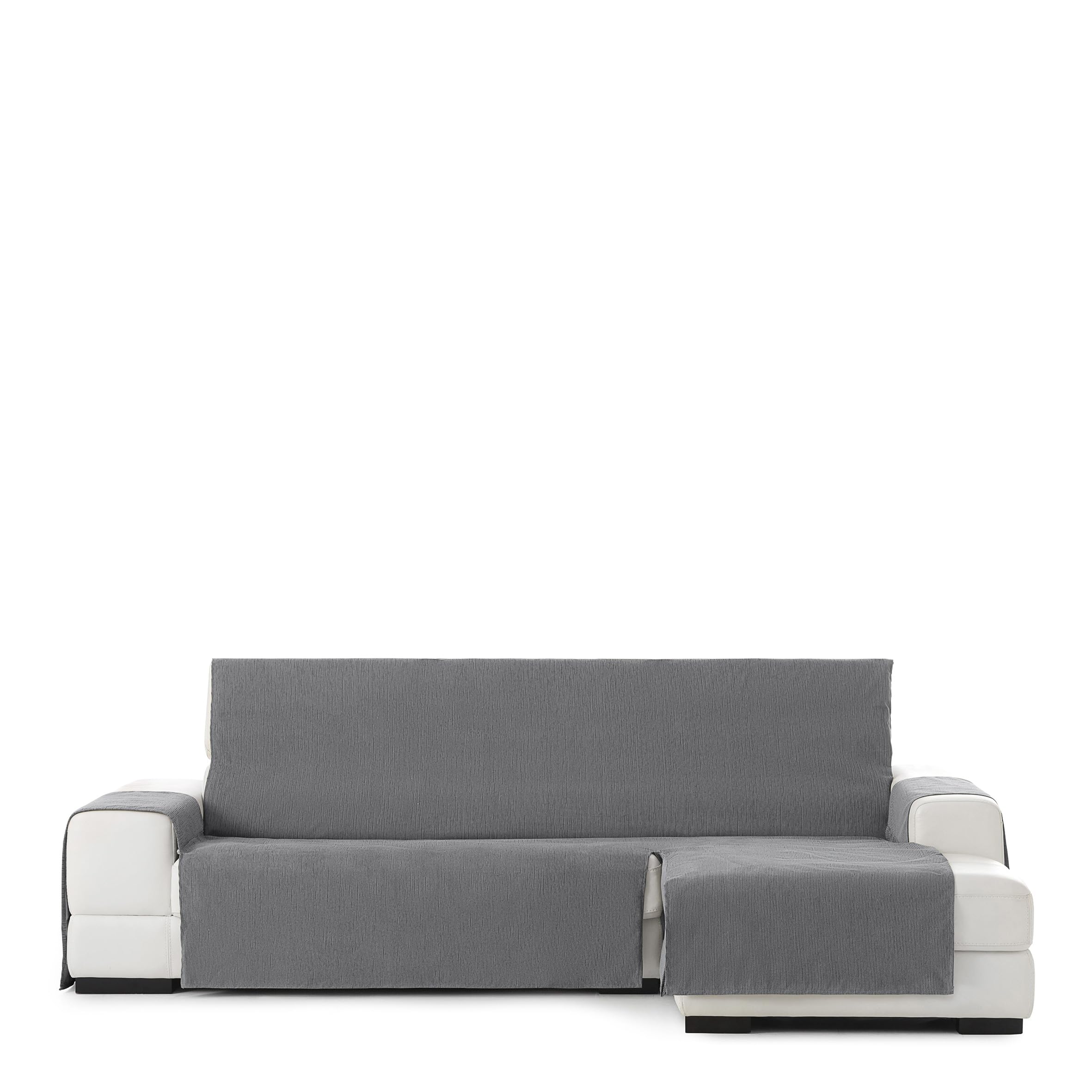 Eysa Italia Practica sofa protector with peninsula 240 cm right front view Rabat color 6-dark gray