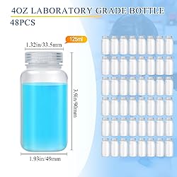 Tatuo 48 Pcs 4 oz 125ml Pill Bottle Sample Bottles