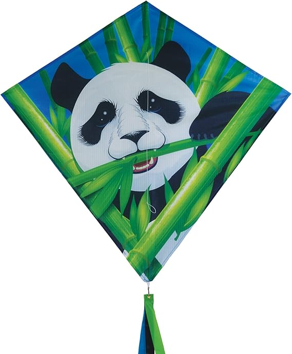 In the Breeze Panda 30" Diamond Kite Fun, Easy Flying Kite, Kites