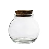Clear Glass Bottle With Cork Stopper Assorted
