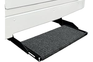 Prest-O-Fit 2-0420 Ruggids RV Step Rug Black Granite 23 In. Wide 19 - Inch X 23 - Inch