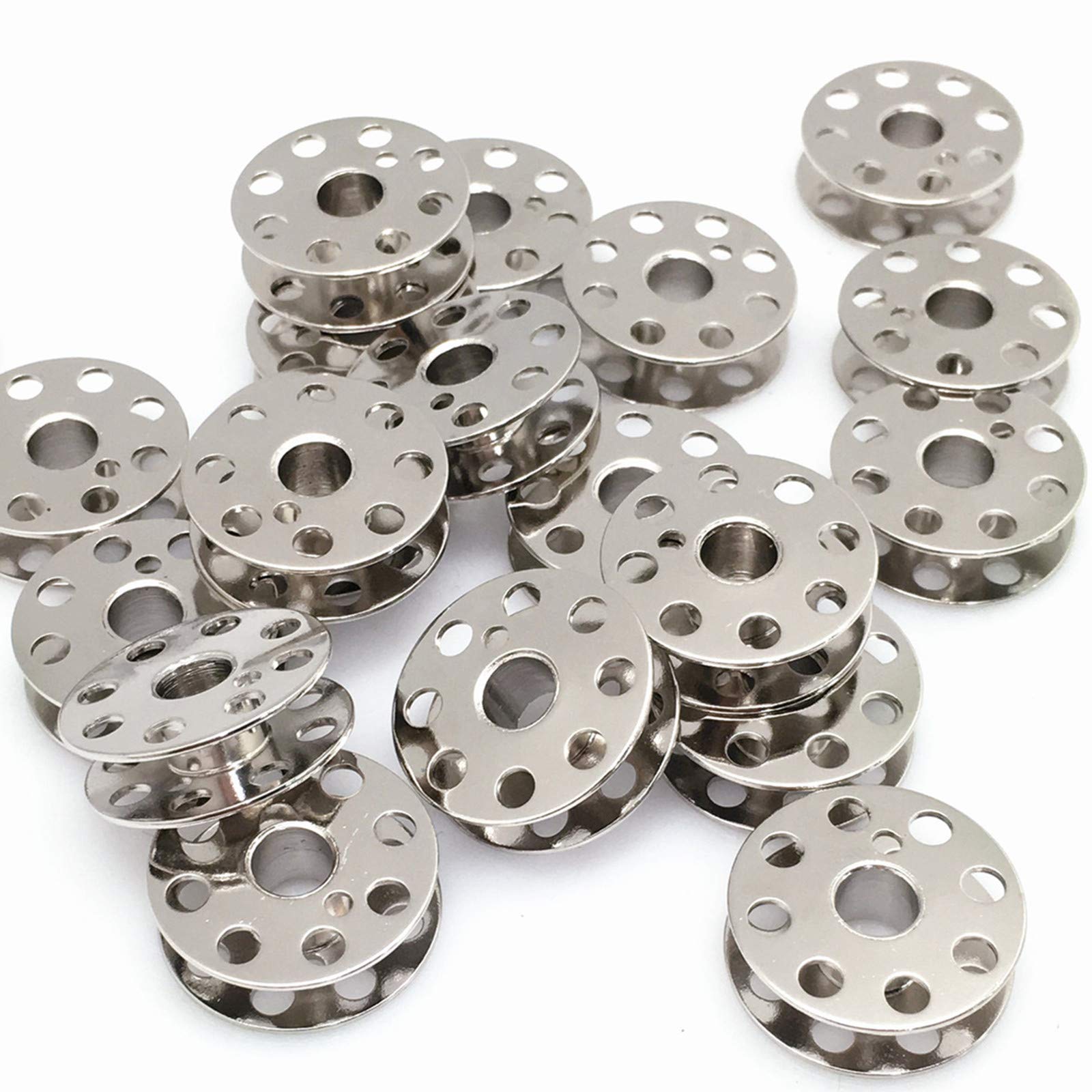 YEQIN 20pcs Metal Bobbins for Singer Featherweight 221 & 301#45785