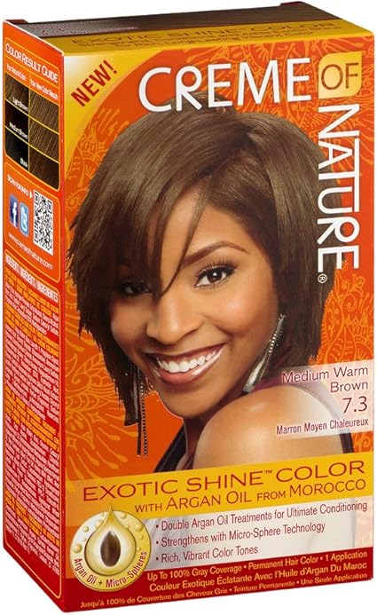 Creme Of Nature Exotic Shine Color 7 3 Medium Warm Brown Amazon
