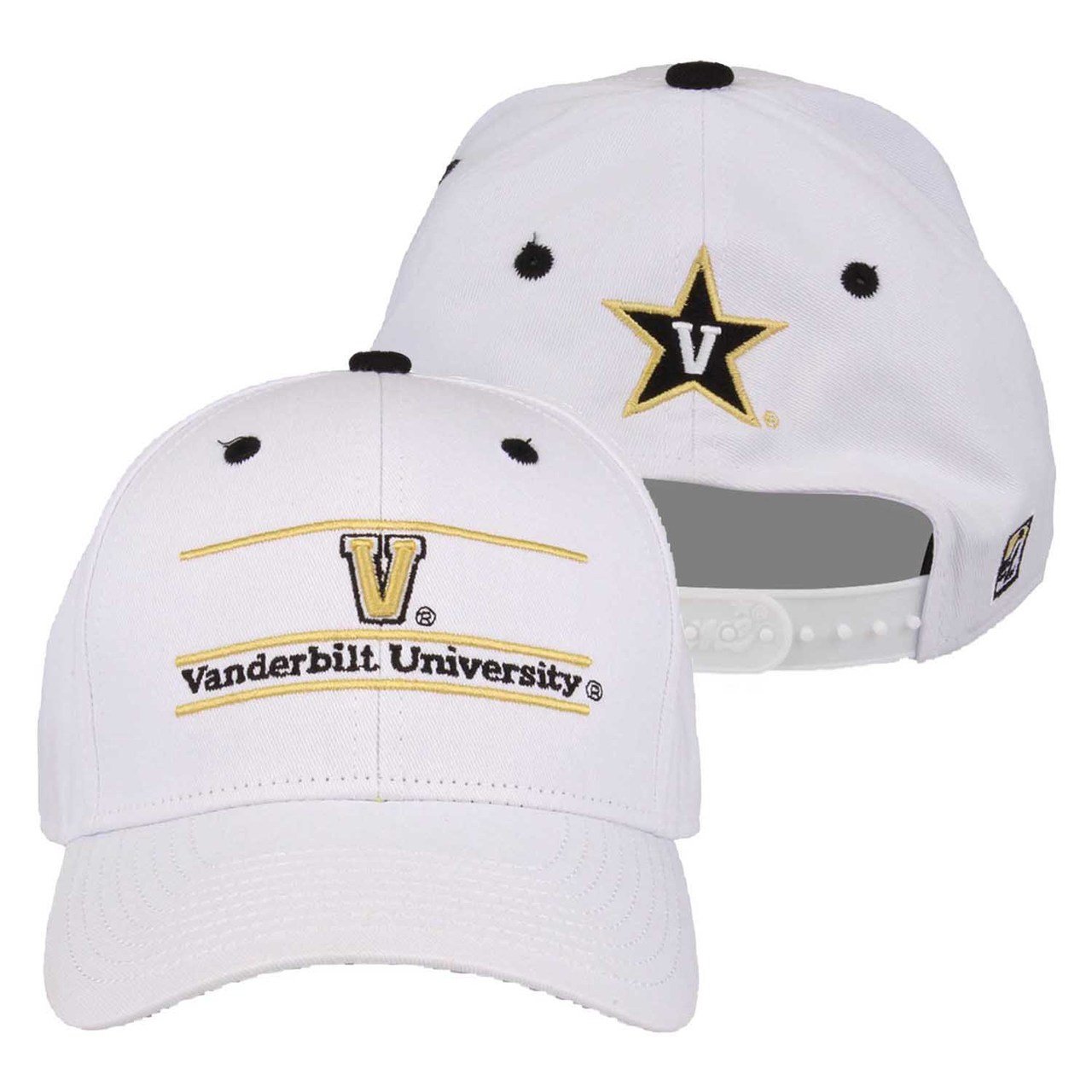 The Game Unisex's VDY NCAA Bar Design Adjustable Hat, White, One Size