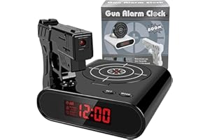 Gun Alarm Clock,Target Alarm Clock with Gun,Interactive Wake You Shoot Alarms Clocks,Modern Digital Shooting Game Timer for B
