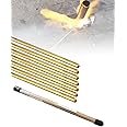 7 Rods Brazing Rods, Brass Solder, Brass Welding Rod for Oxyacetylene Gas Welding Brazing Copper Copper Alloy and Steel, Brass Rods for Crafts DIY 1/8" X 9.44"
