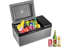 VBENLEM 20 L Car Fridge Compressor Cool Box Stainless Steel Holiday Insulated Box Mini Fridge Cool Box Car and Socket