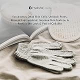Hydrea London Exfoliating Gloves Bamboo Charcoal Face Body Deep Cleansing view 7
