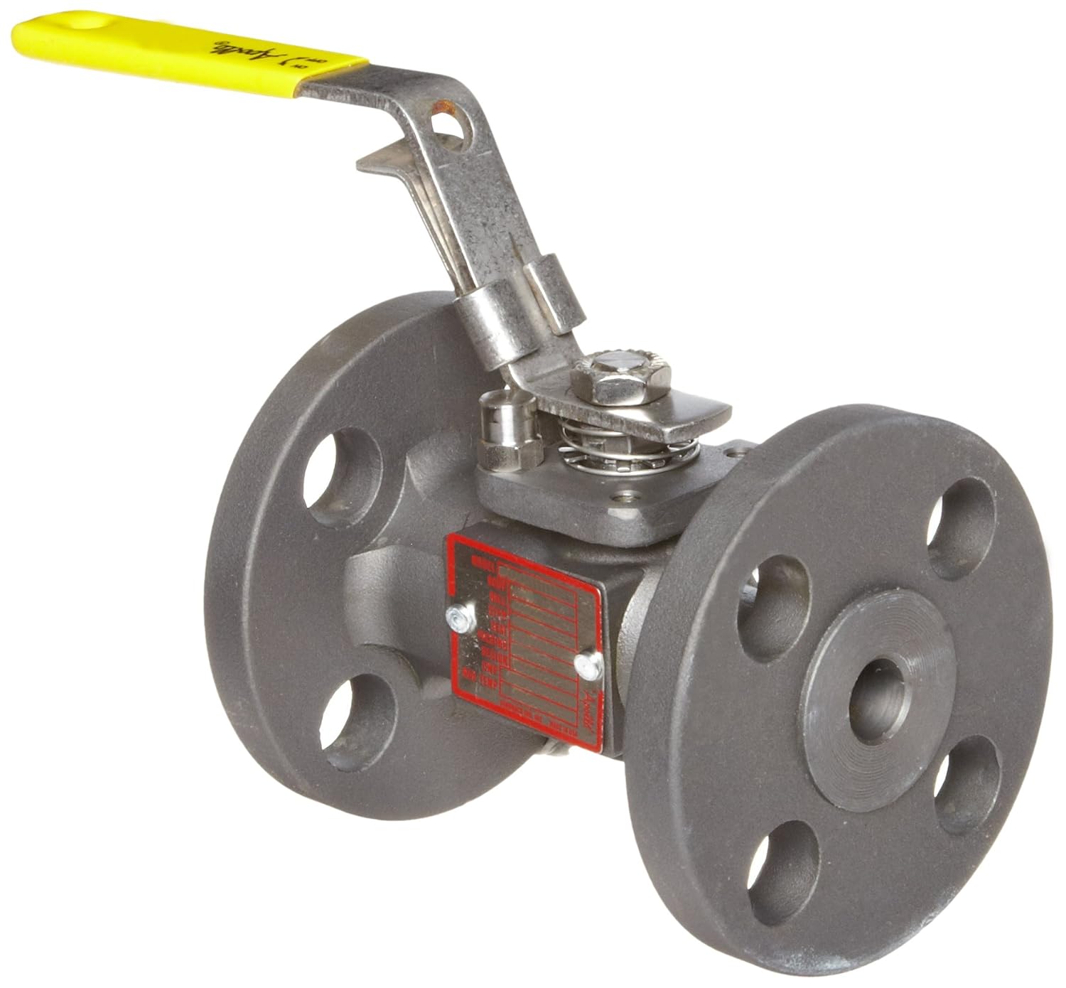 Apollo 88A-240 Series Carbon Steel Ball Valve with Stainless Steel 316 Ball and Stem, Inline, Full Port, Class 150, Lever, 1-1/2" Flanged