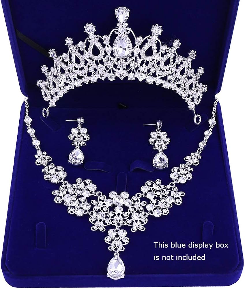 Amazon Com Penxina Bridal Jewelry Set Bride Crystal Rhinestone Hair Accessories Tiaras Crown Earrings Necklace Sets For Wedding Prom Party Wedding Dress A Clothing penxina bridal jewelry set bride crystal rhinestone hair accessories tiaras crown earrings necklace sets for wedding prom party wedding dress