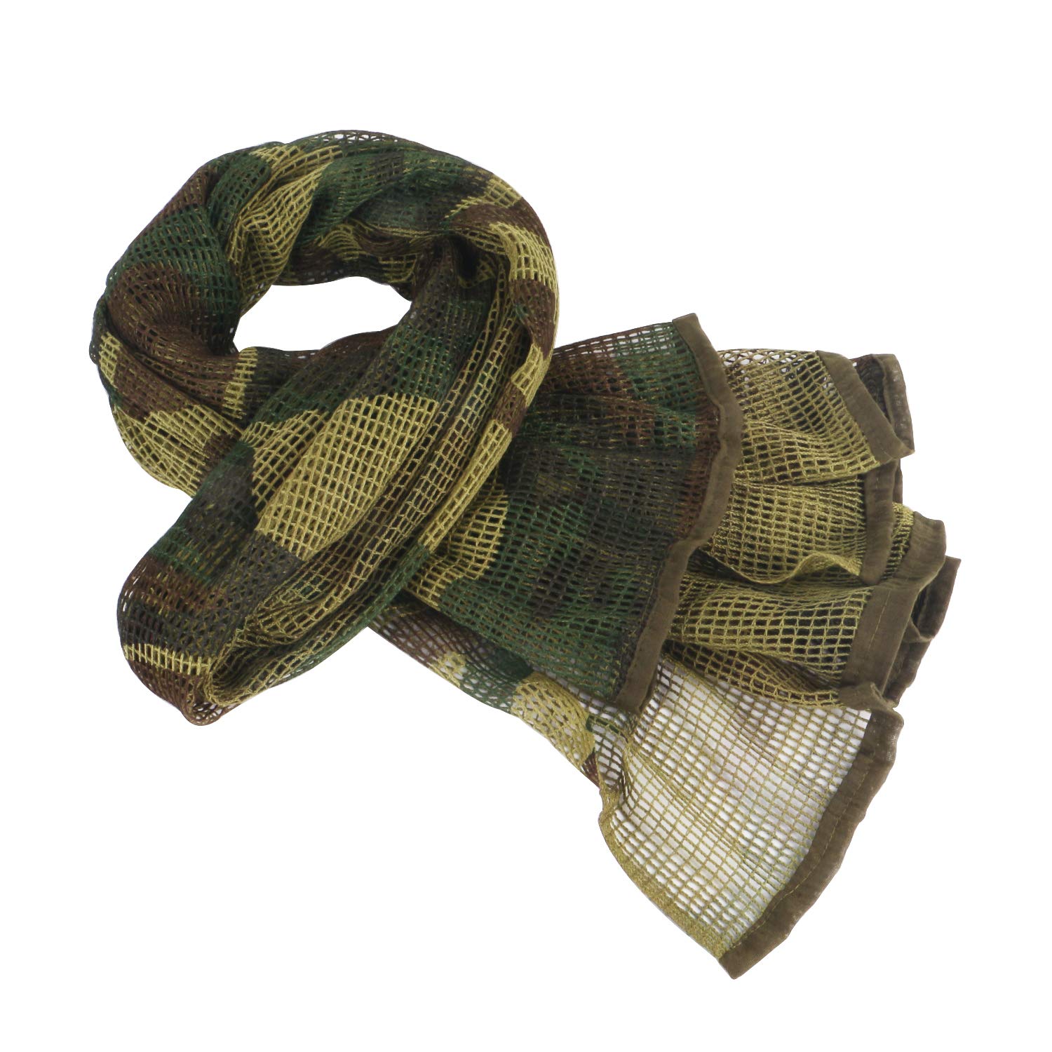 ToopMount Sniper Veil Tactical Scrim Net Desert Xima Scarf 70.9X35.5 Inch Polyester Face Cover Military Mesh (Jungle Camouflage)