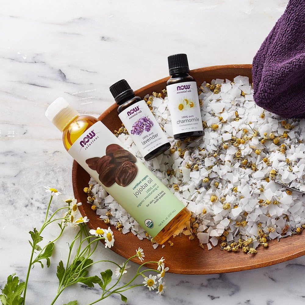 NOW Essential Oils, Chamomile Oil, Delightful Aromatherapy Scent, Steam Distilled, 100% Pure, Vegan, Child Resistant Cap, 1-Ounce: Health & Personal Care