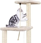 HOMIDEC Cat Scratching Post 90cm Cat Tree Beige Multi-Level Indoor view 3