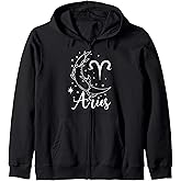 Aries Zodiac Sign Aries Birthday Aries Astrology Zip Hoodie