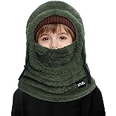 XFUEL Kids Winter Balaclava Face Mask, Thermal Ski Hood Hat, Windproof Neck Warmer Scarf for Boys Girls