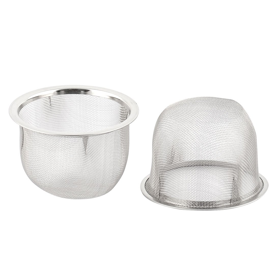 Sourcingmap 2pcs Stainless Steel Mesh Tea Leaves Stainer Teapot Screen 3 Inch for Straining Teas and Cocktails or Sifting Flour Sugar Spices and Herbs Silver Tone