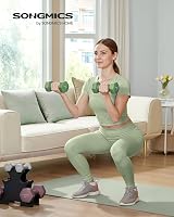SONGMICS Hex Dumbbells Set with Stand 1kg 3kg 5kg Neoprene Matte view 3