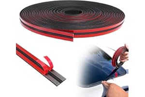 Storystore Car Weather Stripping, 14mmx19.68Ft T-Shape Cuttable Windshield Rubber Seal Strip, Self Adhesive Sunroof Cover Seal for Cars Trucks SUVs