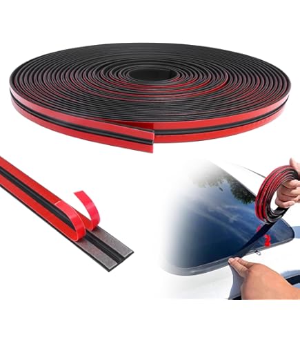 9.84FT Car Windshield Rubber Seal, T Shape Car Sunroof Weather