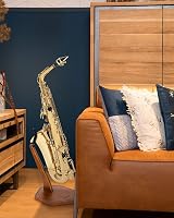 STRICH Wood Saxophone Stand Alto/Tenor Walnut Solid Hardwood Floor Stand FH-4 view 8