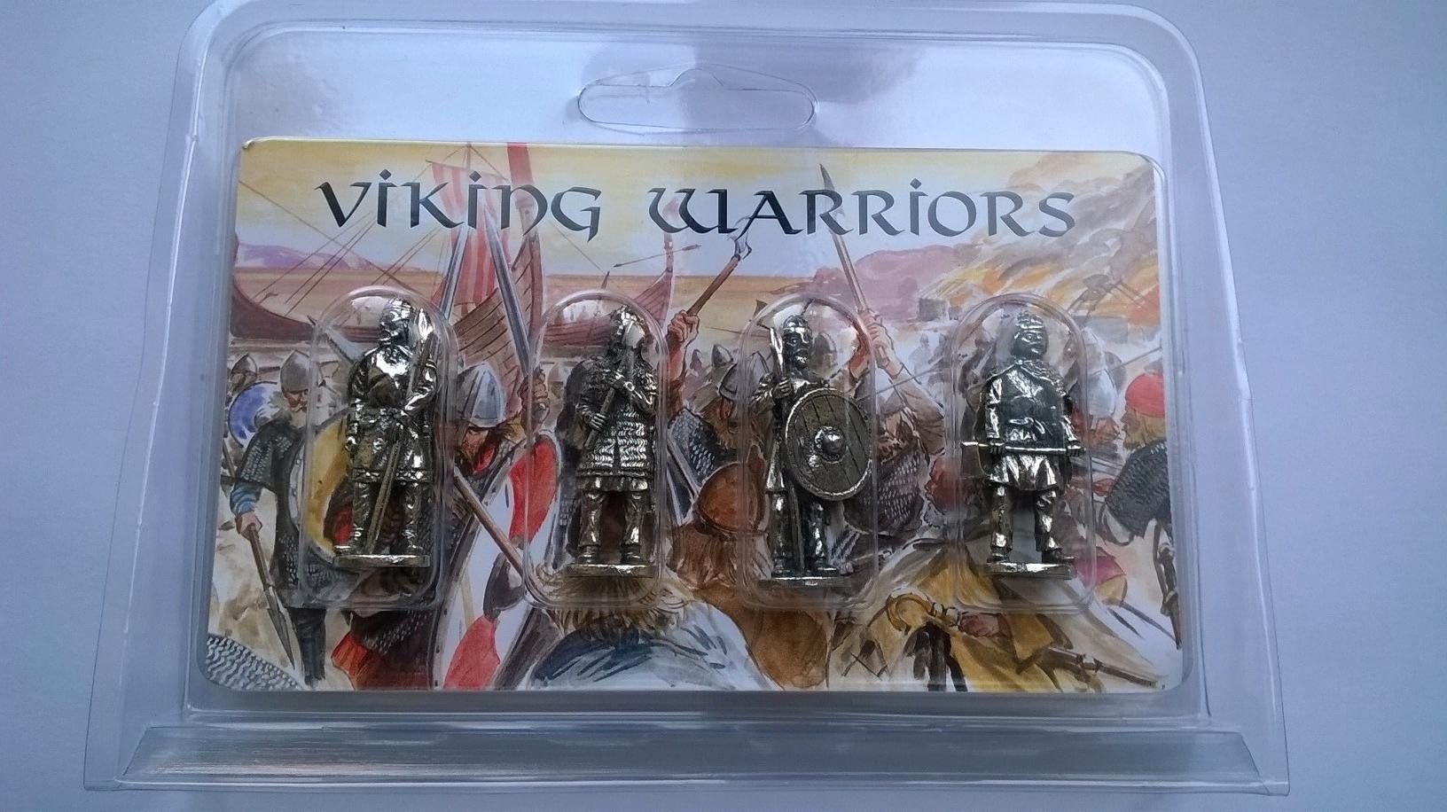 Set of 4 Viking Warriors Figures Fine English Pewter