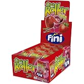 Fini Strawberry Sour Candy Rollers, 40 Count, Extra Sour Belt Candy
