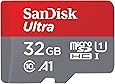 SanDisk 32GB Ultra MicroSDHC UHS-I Memory Card with Adapter - 98MB/s, C10, U1, Full HD, A1, Micro SD Card - SDSQUAR-032G-GN6MA