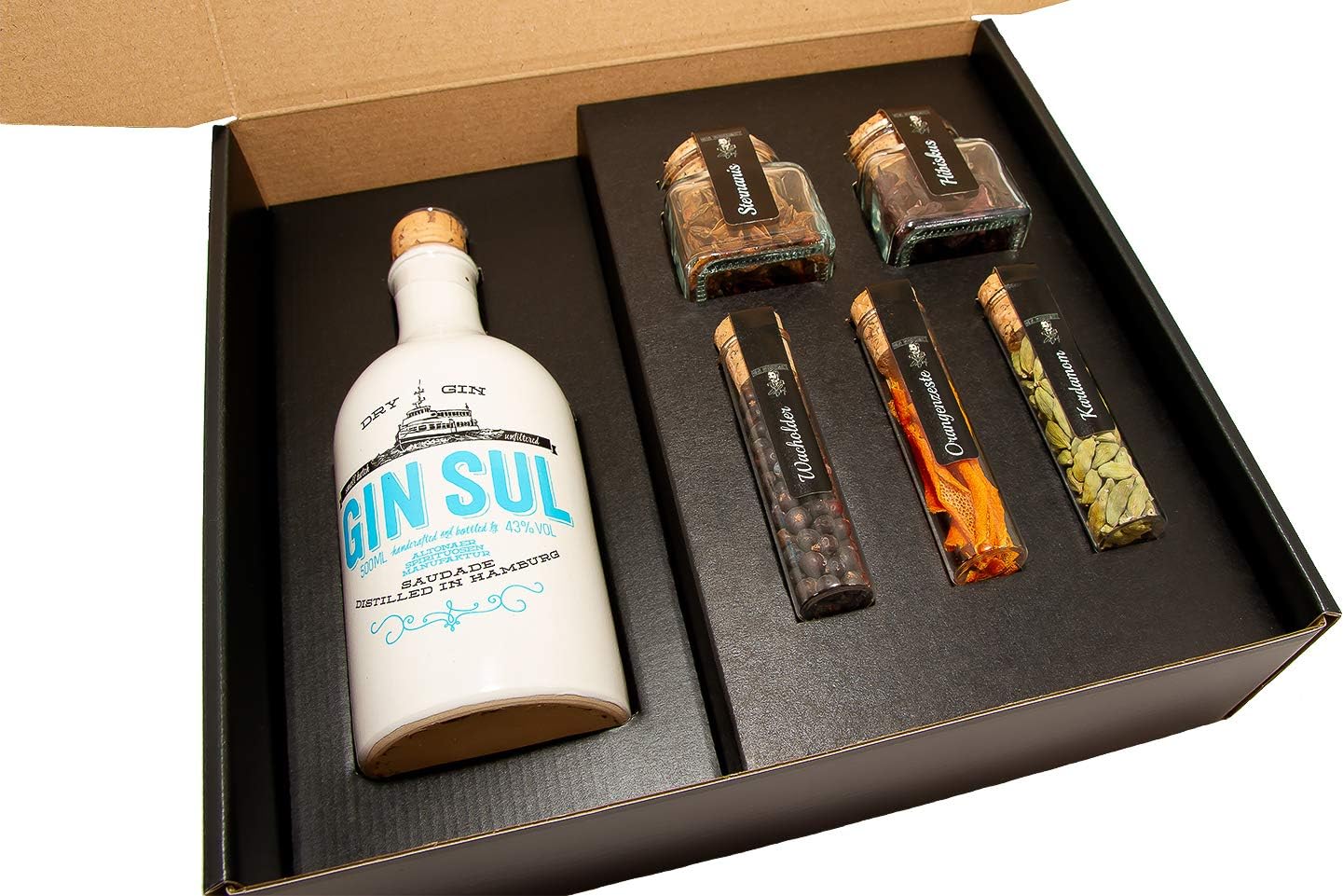 Gin Gourmet Box Gin Sul Hamburg Dry Gin (1 x 0.5 l) mit 5x GinTonic