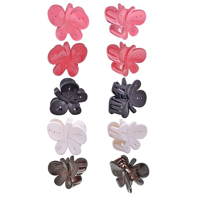 Buy JAC Boyoung Korean Shine Stone Hair Clutches For Women (Pack of 6