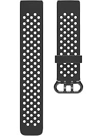 Fitbit Charge 3, Accessory Sport Band, Black, Large