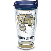 Tervis Made in USA Double Walled Georgia Tech Institute of Technology Yellow Jackets Insulated Tumbler Cup Keeps Drinks Cold & Hot, 24oz, Tradition