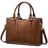 LOVEVOOK Purse for Women, Vintage Leather Shoulder Handbag, Small Ladies Satchel Tote Purse Top Handle Crossbody Bag for Work