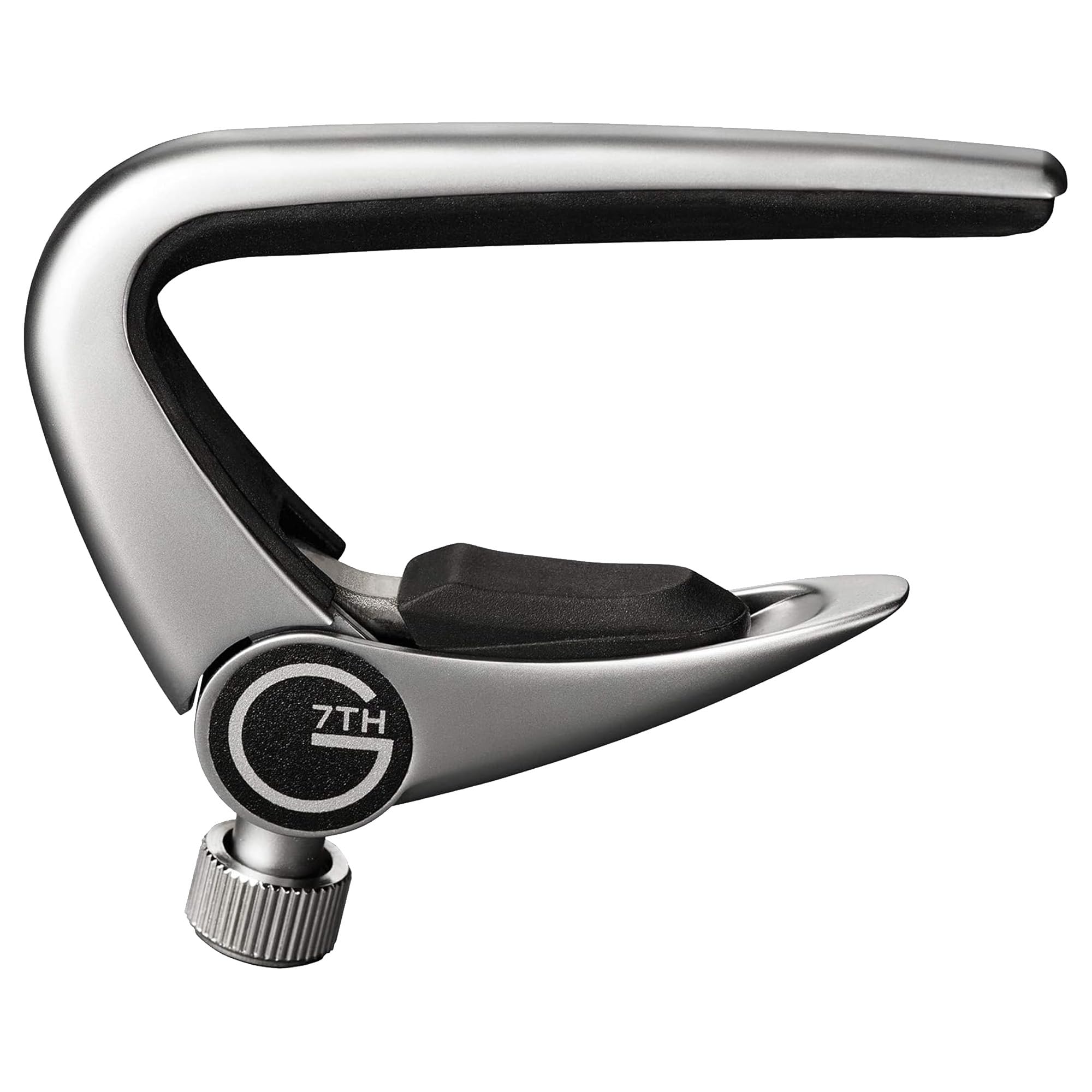 G7th Newport 6 String Silver Classical Guitar Capo - Lightweight with Adjustable Tension Control - Capo for Classical Guitar, UK Designed