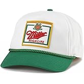 AMERICAN NEEDLE Officially Licensed Miller High Life Beer Adjustable Snapback Baseball Hat, Rope Trucker Cap, Snapback New