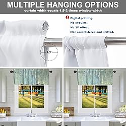 Batmerry Retro Green Art Kitchen Valances Half