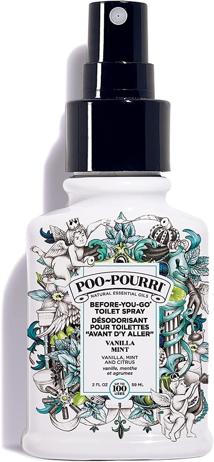 Poo-Pourri Go Toilet Spray 2 oz Bottle, Vanilla Mint Scent