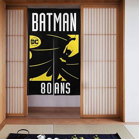 Amazon のれん ドアカーテン 暖簾 玄関カーテン バットマン 間仕切り デザイン おしゃれ 遮光 目隠し 簡単取付 新築祝い 開運のれん 風水 インテリア雑貨 四季兼用 飾り 出入り口 置物 21新年のプレゼント のれん オンライン通販