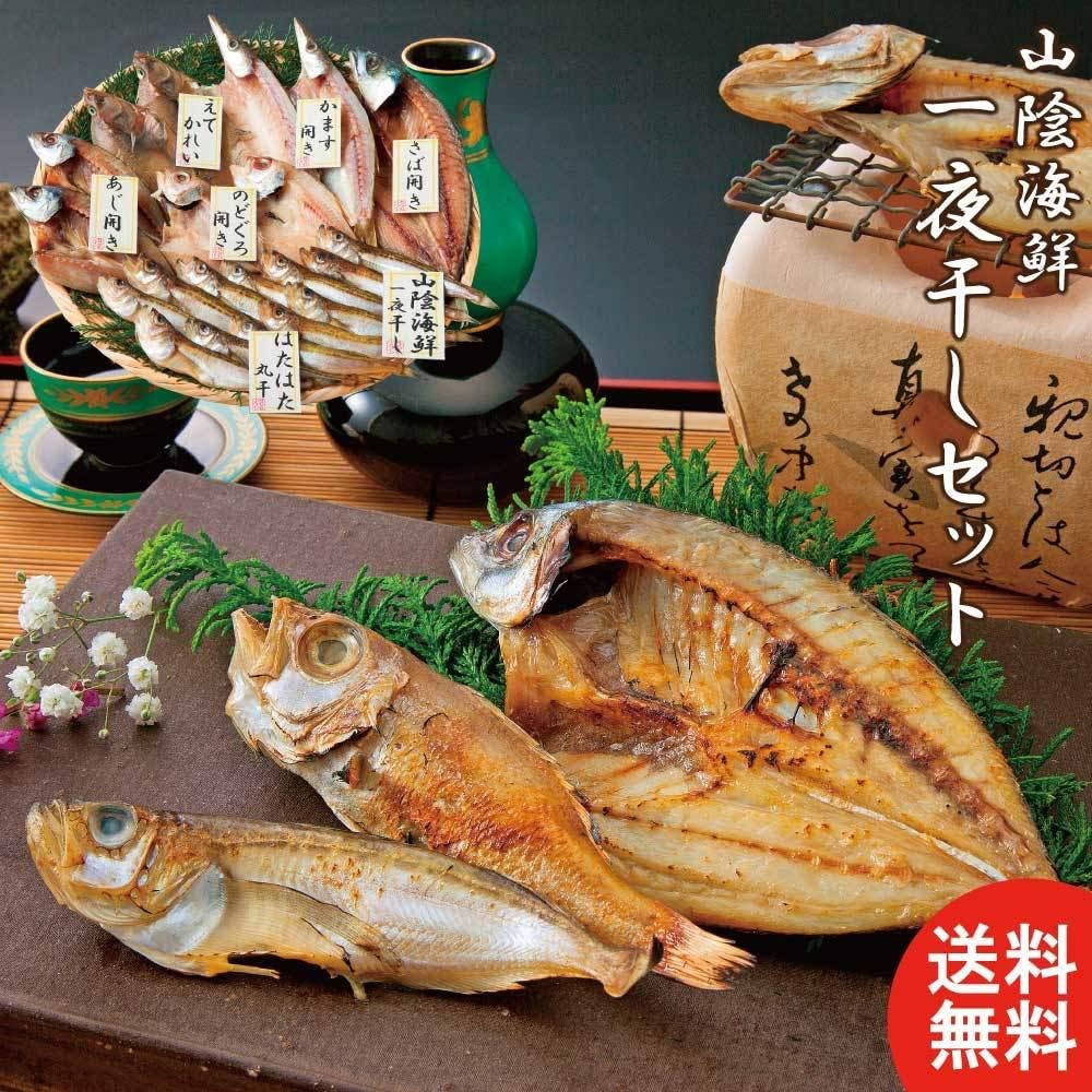 Amazon 山陰海鮮一夜干しセット 1853 50 魚 焼き魚 干物セット ひもの うまみ 新鮮 セット お魚いろいろ お酒 日本酒 おつまみ 食卓 焼くだけ 贈答品 無添加 通販パーク 牛肉 通販