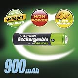 LLOYTRON NiMH AccuDigital AAA 900mAh 4 Pack Rechargeable Batteries view 3