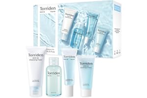 Torriden DIVE IN Trial Kit | Hyaluronic Acid Infused Daily Skincare Kit - 4 Step Regimen with Foam Cleanser, Facial Toner, Se
